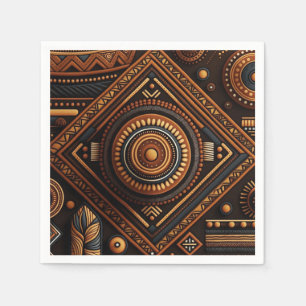 Guardanapo De Papel Padrão tradicional africano. África étnica