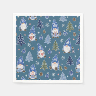 Guardanapo De Papel Padrão Tradicional de Árvore de Natal com Rena