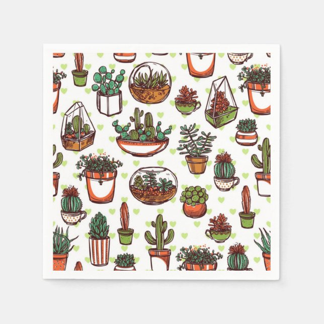Guardanapo De Papel Padrão vegetal (Frente)