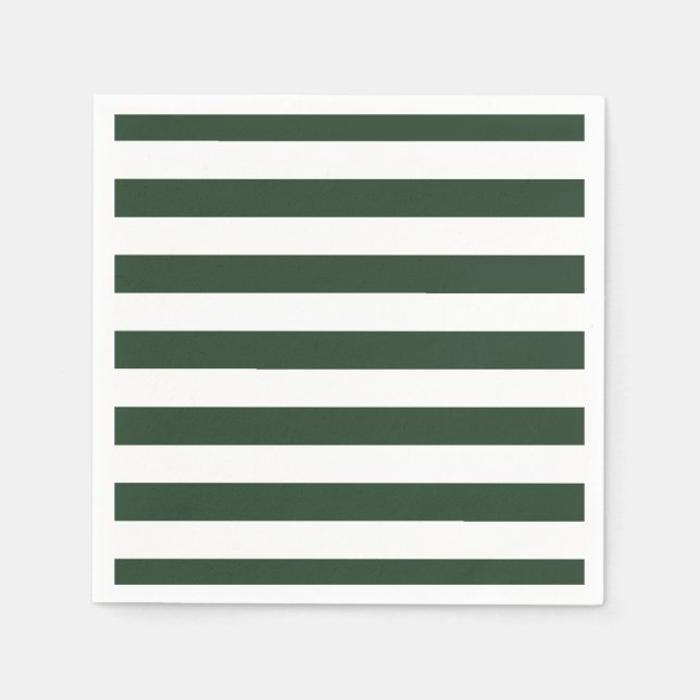 Guardanapo De Papel Padrão verde e branco de caça elegante (Frente)