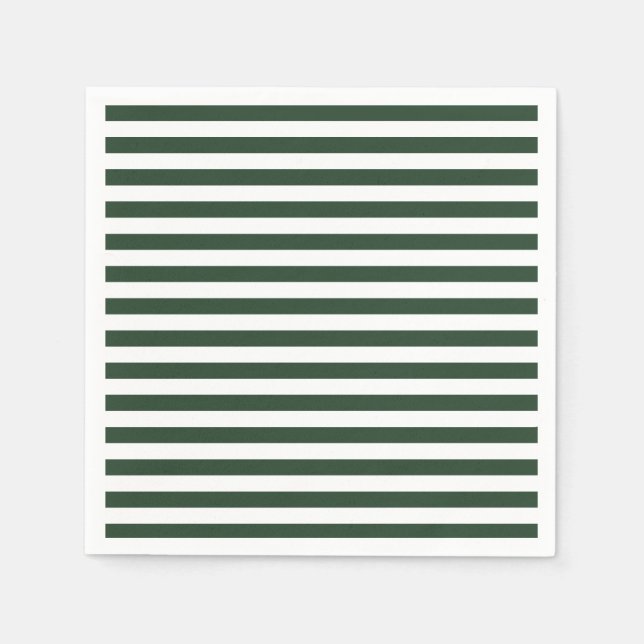 Guardanapo De Papel Padrão verde e branco de caça elegante (Frente)