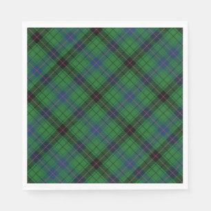 Guardanapo De Papel Padrão Verificado do Tartan Clan Davidson Green