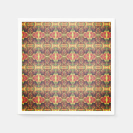 Guardanapo De Papel Padrão vermelho e preto