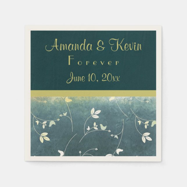 Guardanapo De Papel Padrão Vintage Chic e Elegante (Frente)