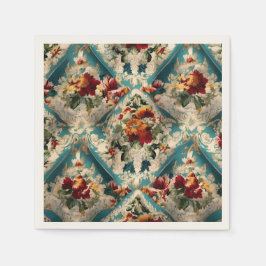 Guardanapo De Papel Padrão Whimsical Italiano Floral Damask