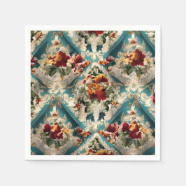 Guardanapo De Papel Padrão Whimsical Italiano Floral Damask
