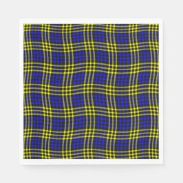 Guardanapo De Papel Padrão Xadrez Azul Amarelo Sem Costura