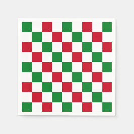 Guardanapo De Papel Padrão Xadrez Clássico de Natal