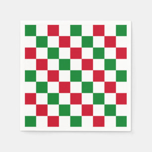 Guardanapo De Papel Padrão Xadrez Clássico de Natal