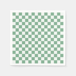 Guardanapo De Papel Padrão xadrez nevoeiro de eucalipto