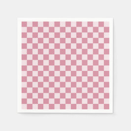 Guardanapo De Papel Padrão xadrez rosa empoeirado