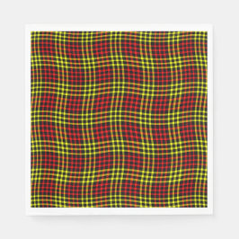 Guardanapo De Papel Padrão Xadrez Seamless Plaid Amarelo Vermelho