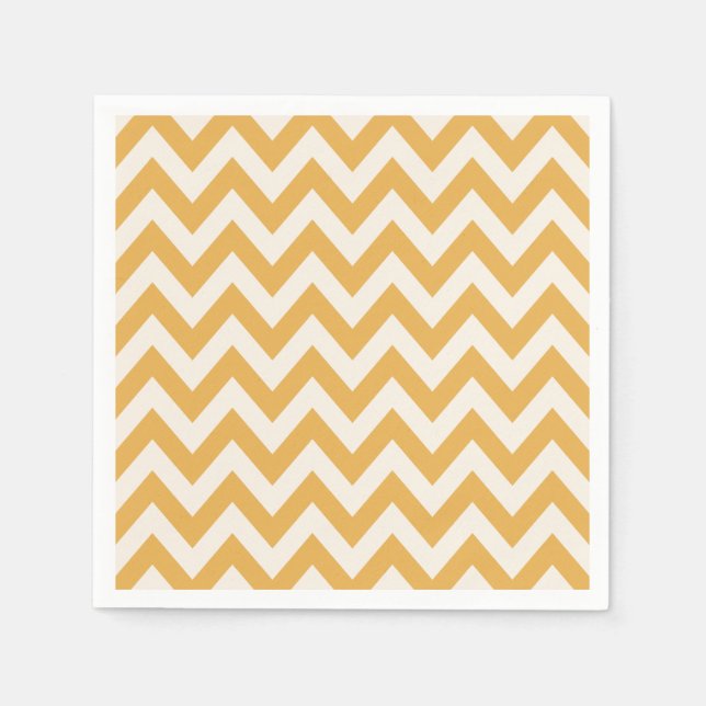 Guardanapo De Papel Padrão Yellow Chevron Zigzag (Frente)