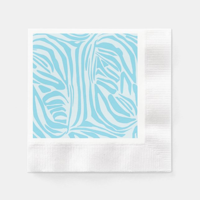 Guardanapo De Papel Padrão Zebra Azul (Frente)