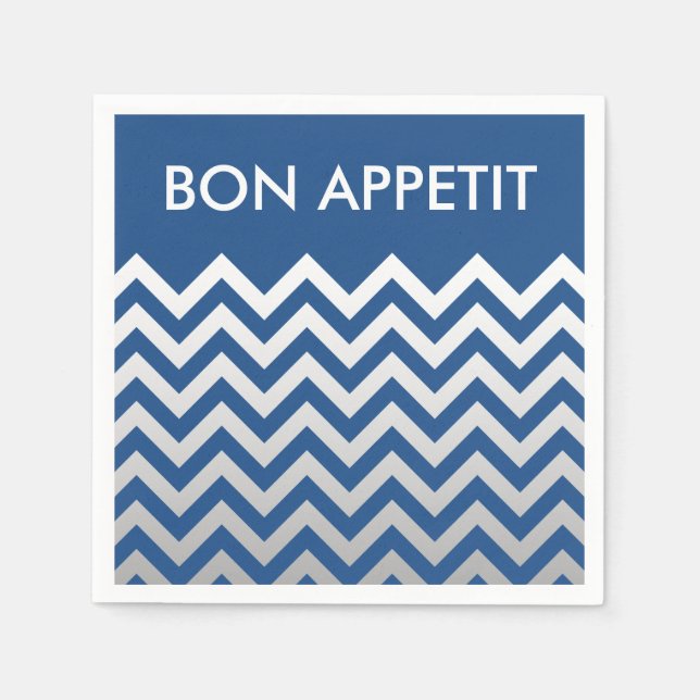 Guardanapo De Papel Padrão ZIGZAG - gradientes de cinza + seu backgr. (Frente)