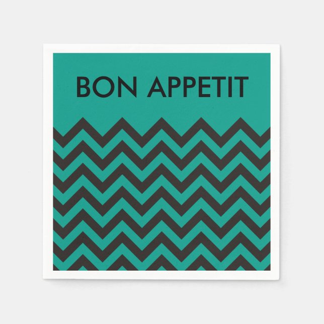 Guardanapo De Papel Padrão ZIGZAG - preto + fundo e texto (Frente)