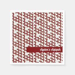 Guardanapo De Papel Padrões brancos, Aqiqah, Chá de Bebê