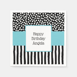 Guardanapo De Papel Padrões brancos, pretos e brancos com água