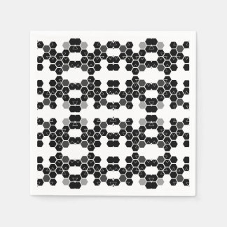 Guardanapo De Papel Padrões de dados hexadecimais preto e branco fofos