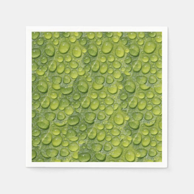 Guardanapo De Papel Padrões de Natureza de Folha Verde (Frente)