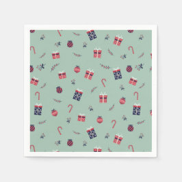Guardanapo De Papel Padrões de ornamentos de Natal Bonito