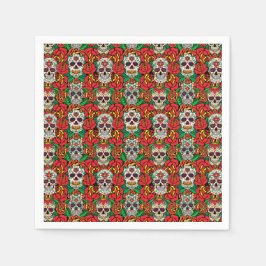 Guardanapo De Papel Padrões de Skulls Florais