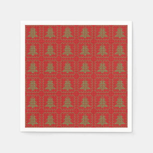 Guardanapo De Papel Padrões de suéter feio da árvore de Natal Cozy