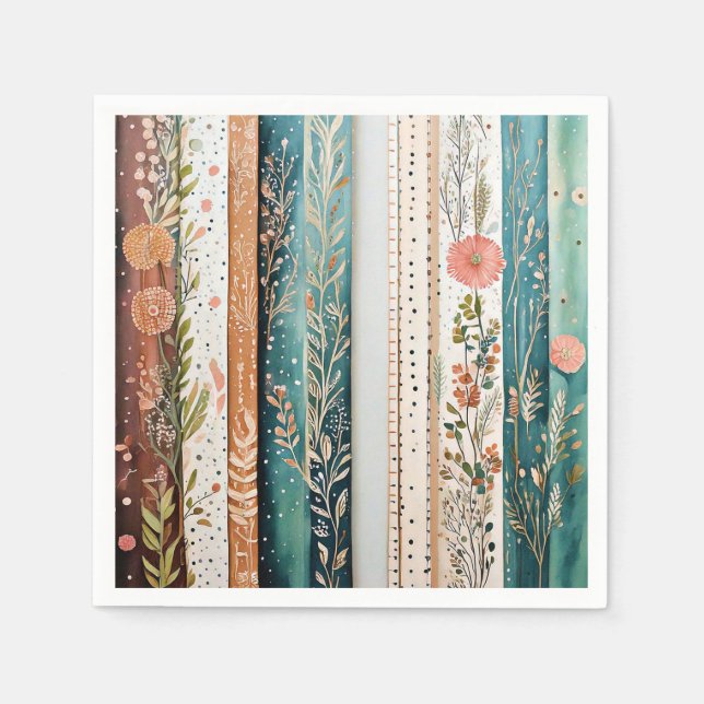 Guardanapo De Papel Padrões mistos shabby chic (Frente)