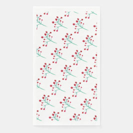 Guardanapo De Papel Padrões pintados de Berry de Natal com Aquarela