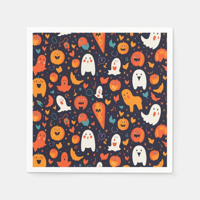 Guardanapo De Papel Padrões que captam o encanto do Halloween (Frente)