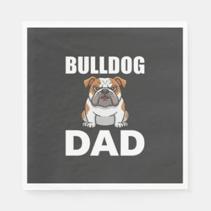 Guardanapo De Papel Pai Bulldog Desenho Amante de Cachorro