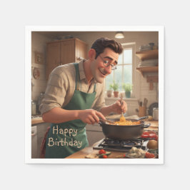 Guardanapo De Papel Pai de aniversário do Chef