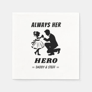 Guardanapo De Papel Pai e Filha - Sempre Seu Herói (2)