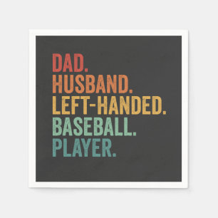 Guardanapo De Papel Pai Marido Baseball Esquerda Legenda