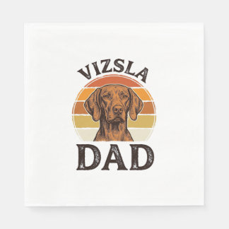 Guardanapo De Papel Pai Vizsla Desenho de Cachorro com Gravação Vintag