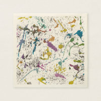 Paint Splatter Splash Papel Colorido Nápoles
