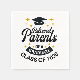 Guardanapo De Papel Pais aliviados de graduado engraçado formatura 202
