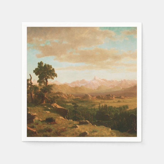 Guardanapo De Papel País do Rio Wind – Albert Bierstadt (Frente)