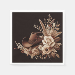 Guardanapo De Papel País Elegante Moderno Ocidental- Floral