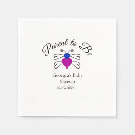 Guardanapo De Papel Pais para ser o texto azul cor-de-rosa da abelha d