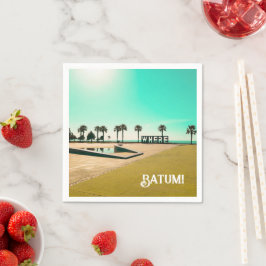 Guardanapo De Papel Paisagem da Arquitetura do Batumi Georgia