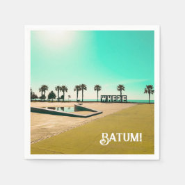 Guardanapo De Papel Paisagem da Arquitetura do Batumi Georgia