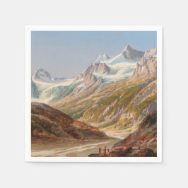 Guardanapo De Papel Paisagem da Montanha Silvretta - Ignaz Dorn