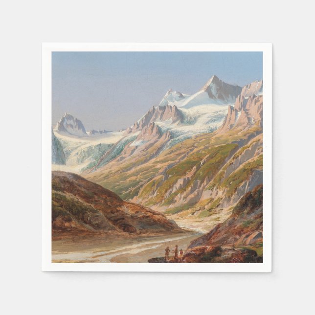 Guardanapo De Papel Paisagem da Montanha Silvretta - Ignaz Dorn (Frente)