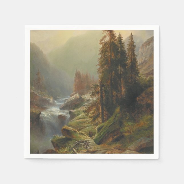 Guardanapo De Papel Paisagem das Grandes Montanhas - Albert Zimmermann (Frente)