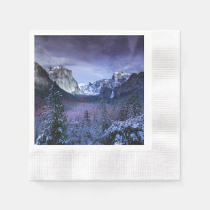 Guardanapo De Papel Paisagem de Inverno de Yosemite Califórnia Nevada