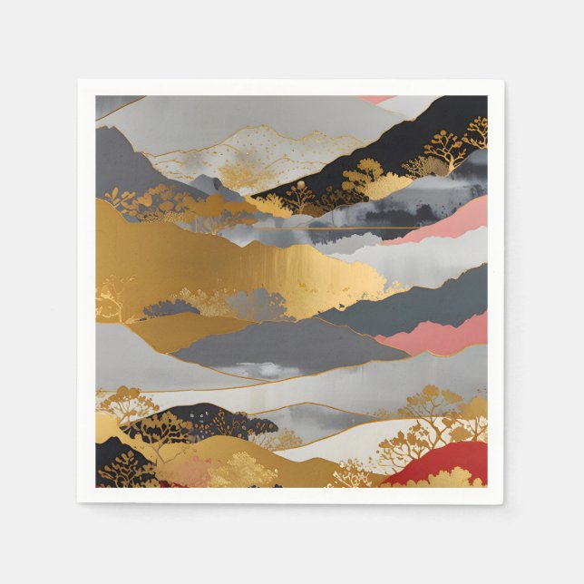 Guardanapo De Papel Paisagem Japonesa (Frente)