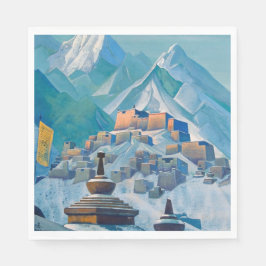 Guardanapo De Papel Paisagem tibetana nos Picos da Montanha Himalaia