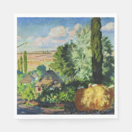 Guardanapo De Papel Paisagem ucraniana (Fazendas rurais) (Arte da Ucrâ