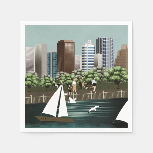 Guardanapo De Papel Paisagem urbana (Frente)
